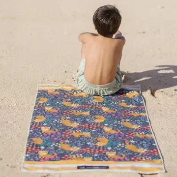 RĘCZNIK PLAŻOWY DLA DZIECI - TROPIKALNE TYGRYSY 70/140
