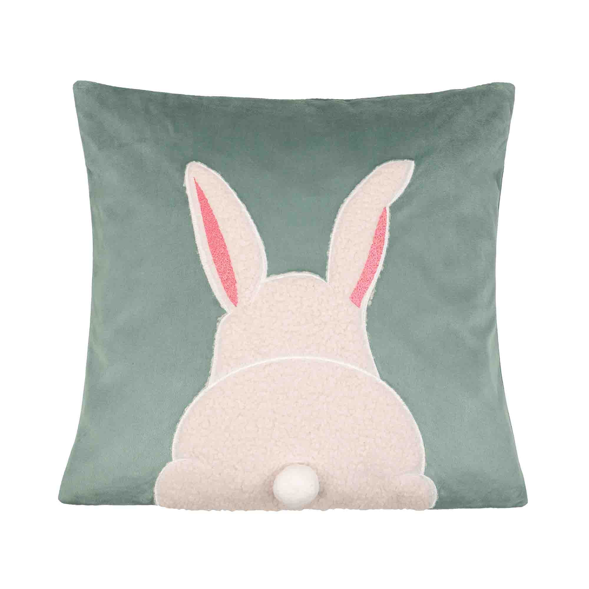 Szałwiowa Świąteczna Poszewka 45x45 BUNNY view 3