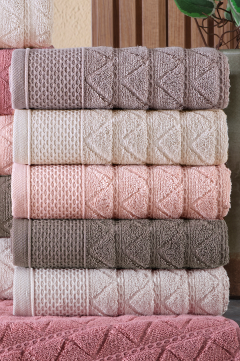 Ręcznik Piramida z Egipskiej Bawełny 100x150 600/m2 Brązowy view 3