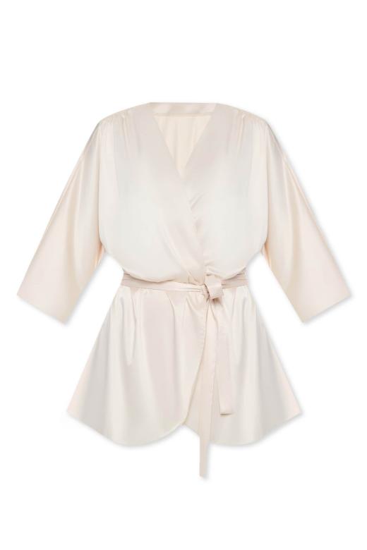 Eleganckie kimono damskie z miękkiej satyny włoskiej  rozmiar M view 4